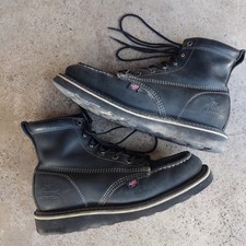 Thorogood American Heritage Midnight 6" 814-6206 Black Moc Toe Size 9D Mens