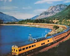 Union Pacific Railroad Picture Magazine Ad Railway Train Vtg Wall Art