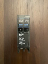 Eaton BD1520 Type BR 15-amp/20-amp 2 -Pole Tandem Circuit Breaker, Free Shipping