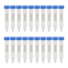 20 PCS 10ml Conical Bottom Centrifuge Tubes Blue Screw Cap Clear Graduation