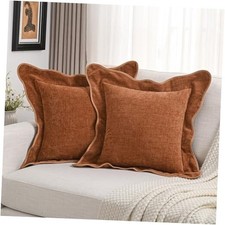 Decorative Throw Pillow Covers 22x22 Inch Set of 22" x 22" Pack of 2 Rust