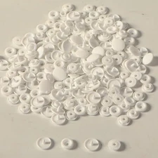 White Snap Button Size 20 Glossy Pack of 1000