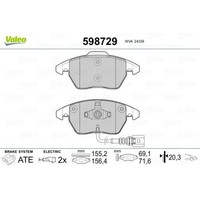 1X Bremsbelagsatz, Scheibenbremse Valeo 598729 Passend FüR Alfa Romeo