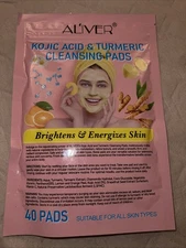 AL'iver Kojic Acid and Turmeric Facial Cleansing Pads 40 Count - Exp 09/2027
