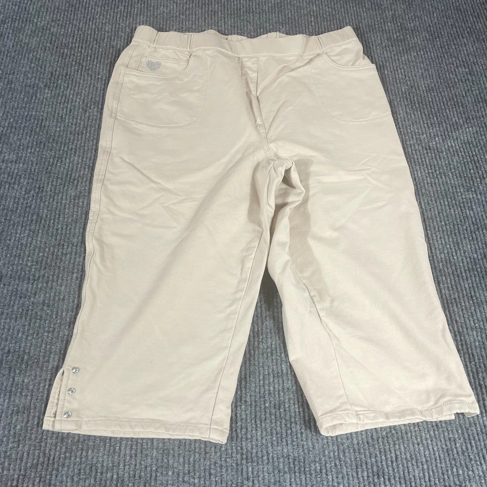 Dream Jeannes by Quacker Factory Pantalones Mujer XL Lote de 3 Estrás Capri Cómodos Foto 2 de 4