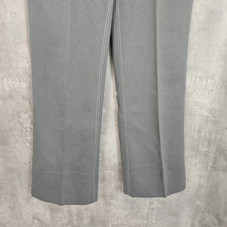 Pantalones de Colección Años 70 Sears Perma-Prest Gris Alto Taiwán R.O.C. Pantalón acampanado Foto 4 de 4