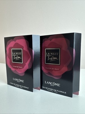 2X LANCOME La Nuit TRESOR FLEUR de NUIT L  Eau de PARFUM .04oz/1.2ml Sample Vial