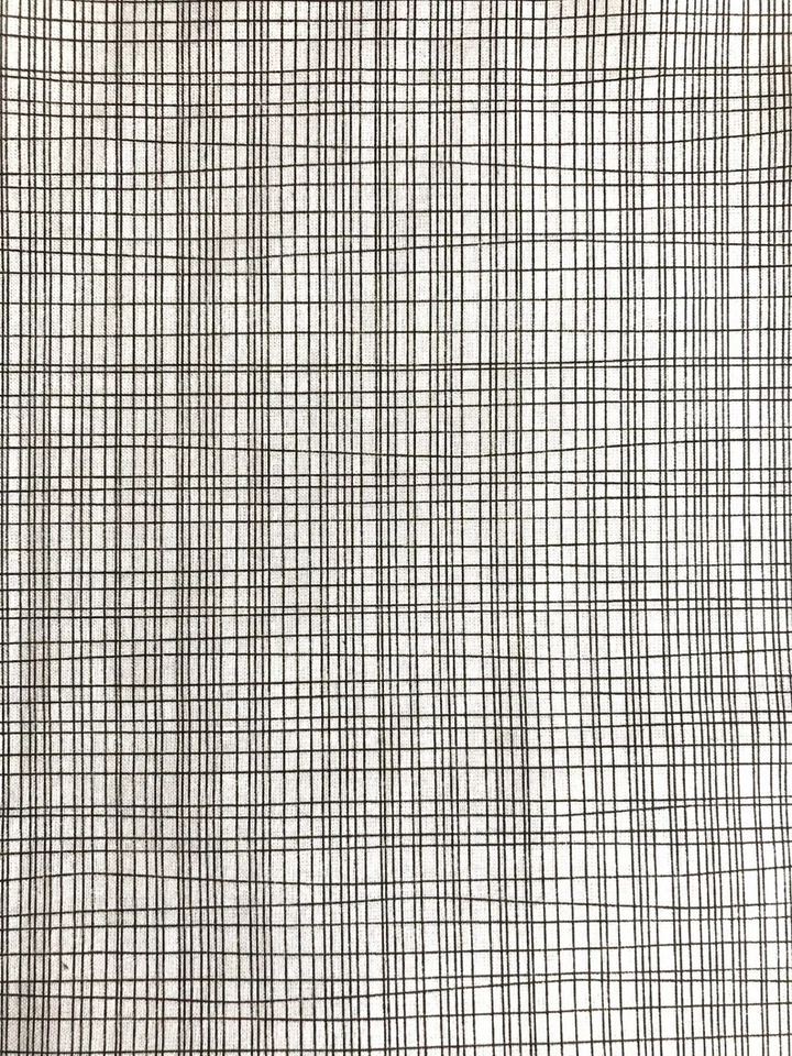 Tela cruzada geométrica negra sobre blanca de media yarda - #56 Foto 2 de 3