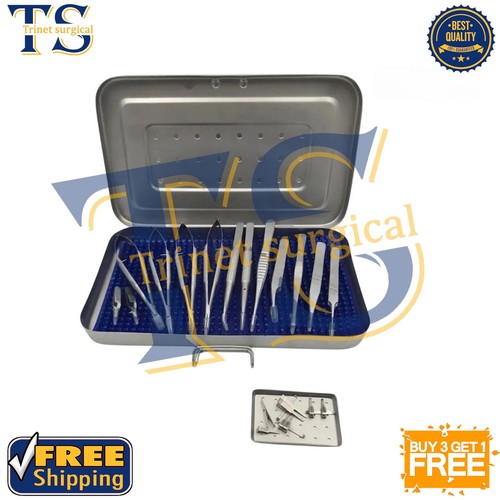 Micro Hand Surgery Set of 15 Pcs with Silicon Matt and Sterilization ...