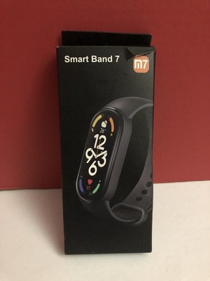 Smart Band 7 M7 Activity Tracker Bracelet Black Bluetooth Sleep Monitor w/Cable