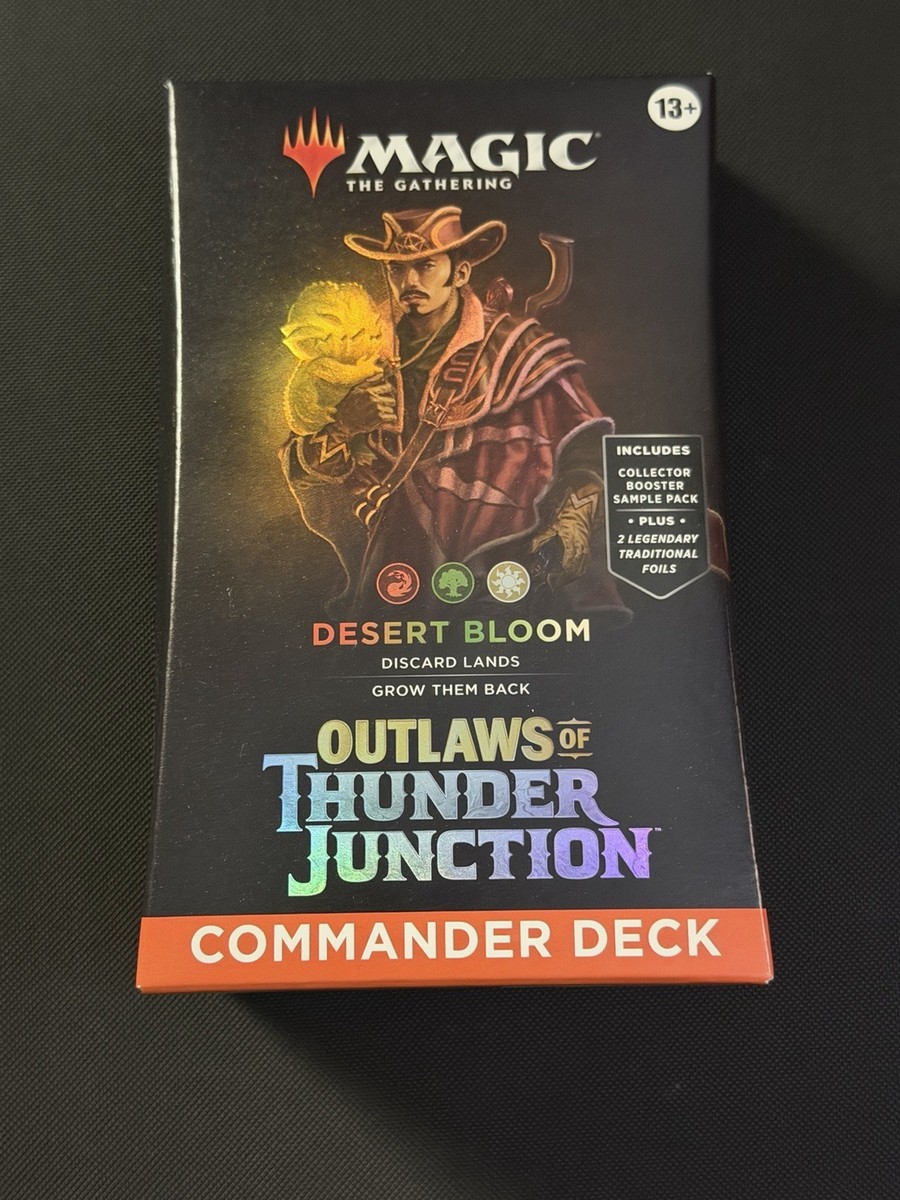 mtg desert bloom commander deck has been revealed! Here are all the new cards. Read the full story here: https://mtgrocks.com/desert-bloom-commander-deck/ #MagicTheGathering #MTG #magicthegathering #OUTLAWSOFTHUNDERJUNCTION making it the perfect choice for intense battles with friends Desert Bloom Commander Precon Upgrade