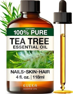 100% Pure & Natural Tea Tree Oil for Skin, Hair, Toenails, Aromatherapy, & Soap
