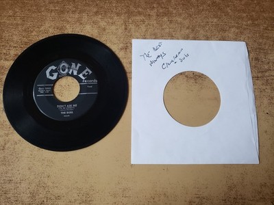GUARANTEED cleveland still autographed 1950s VG Dubs Dont Ask Me To Be Lonely 45