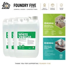 15L High Strength White Vinegar (3 x 5L Bottles) - Eco-Friendly Sanitizing Power 2.73 per litre