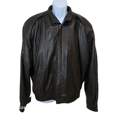 VTG Tannery West Brown Bomber Jacket Detachable Insulated Bid Thermolite Men's L