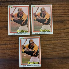 1981 Donruss Dave Winfield Padres #364 (3) - FROM VENDING EX