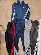 Lot of Boys Adidas Clothing - 4 PANTS w/ ONE MATCHING JACKET - YOUTH LARGE 14/16