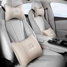 2Pcs Car Seat Headrest Neck Cushion Pillow Neck Supportor For Mercedes-Benz