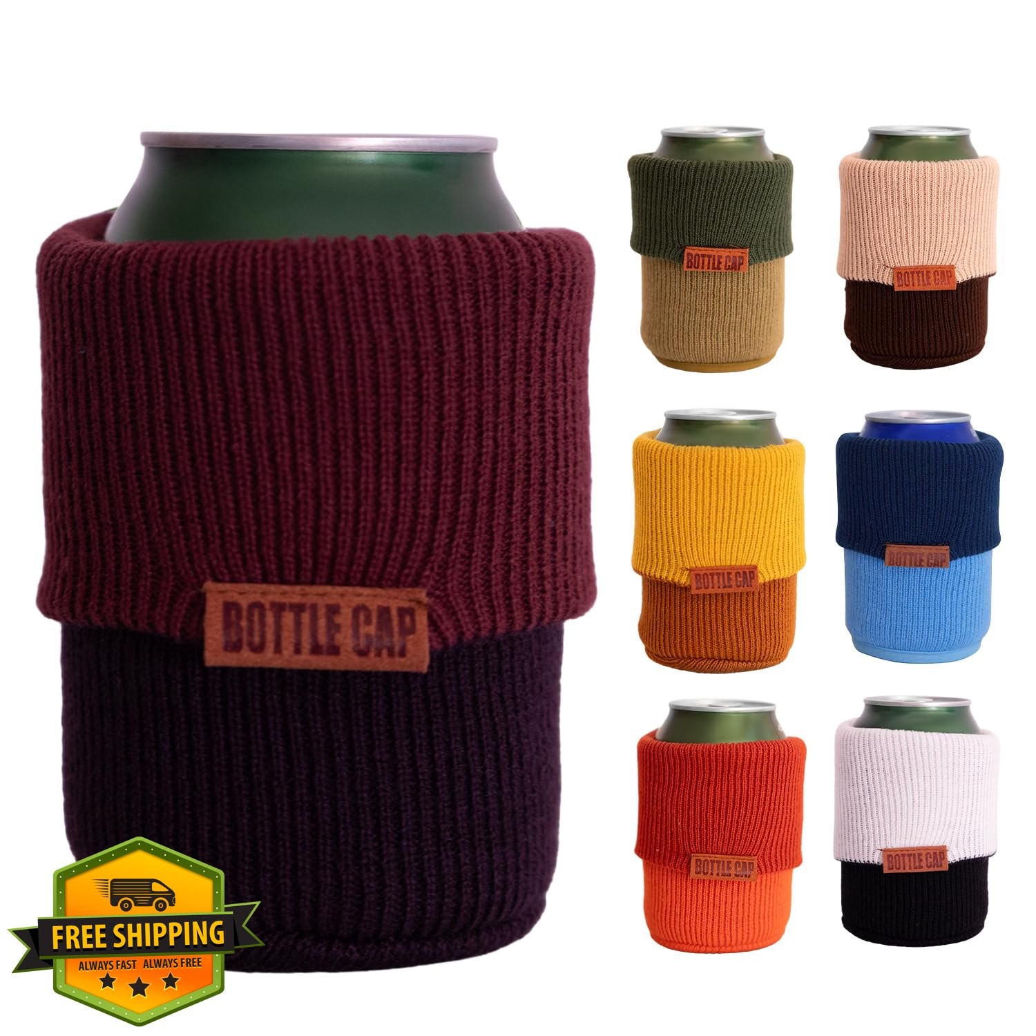 Insulated Can Bottle Sleeve Cozy Fits 12oz 16oz Drinks Cold 