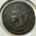 1865 "Fancy 5" Indian Head Cent - XF Details: Corrosion - Diamonds Visible!