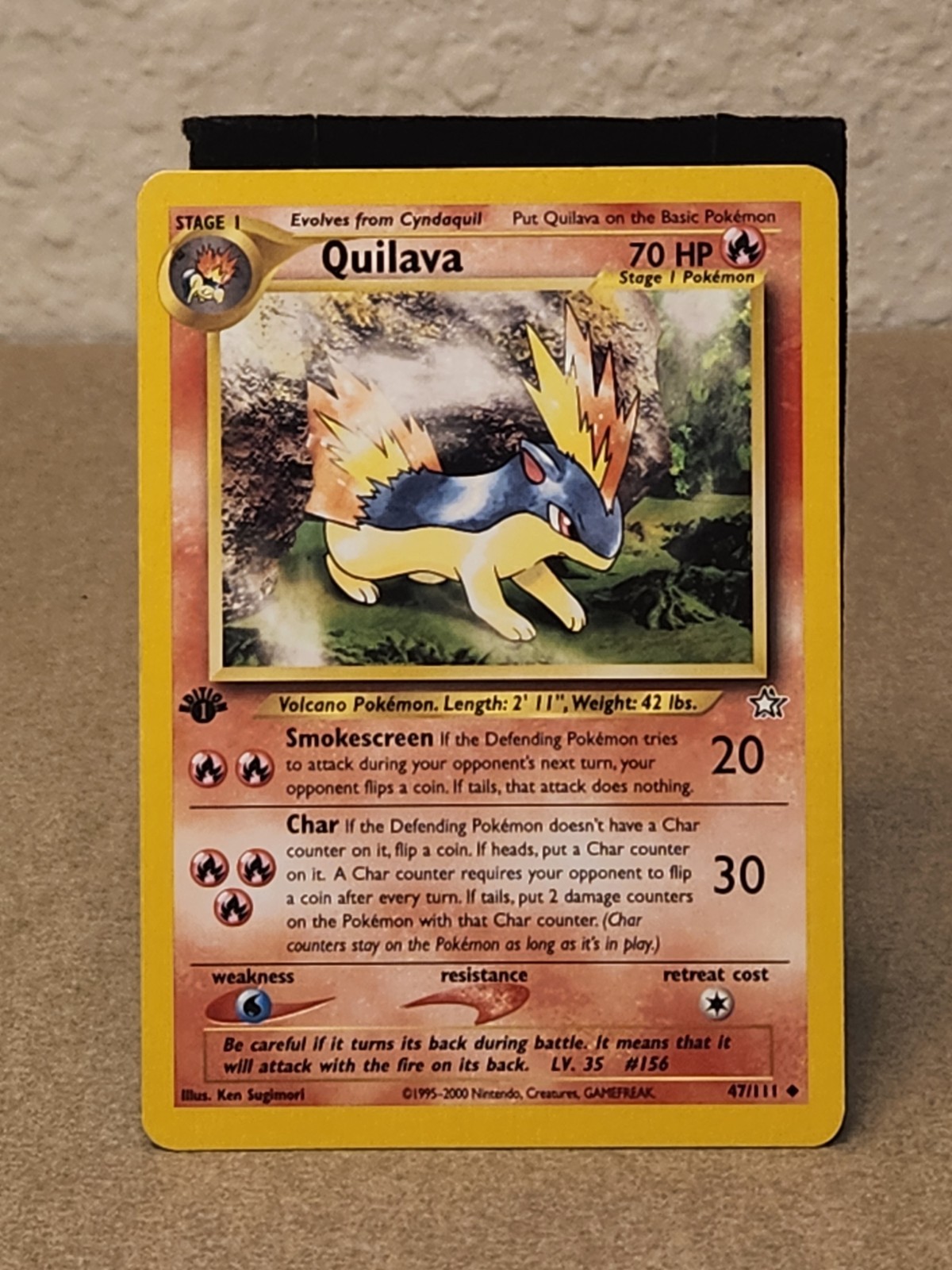 1st Edition Quilava Neo Genesis Pokemon Card 47/111 Uncommon