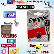 1X Pack Energizer CR 1616  ECR1616 Fresh Stock Lithium 3V Battery Exp Date 2033+