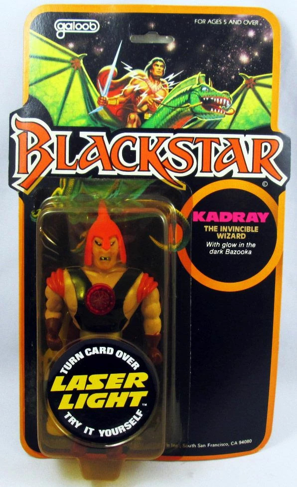 Figurine Blackstar Kadray Laser Light avec fonction étincelle mécanique authentique