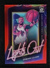 2020-21 Panini Donruss Optic Lights Out Red Prizm 80/99 Damian Lillard #3 0z5u