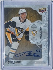 2019/20 Upper Deck Engrained Hockey Rookie Auto Teddy Blueger PittsburghPenguins