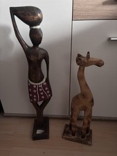Afrika Deko Figuren, Afrikanische Holzfiguren, Skulptur Afrika