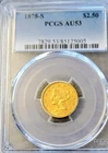 1878-S $2.50 Liberty Head Quarter Eagle Gold Coin PCGS AU53