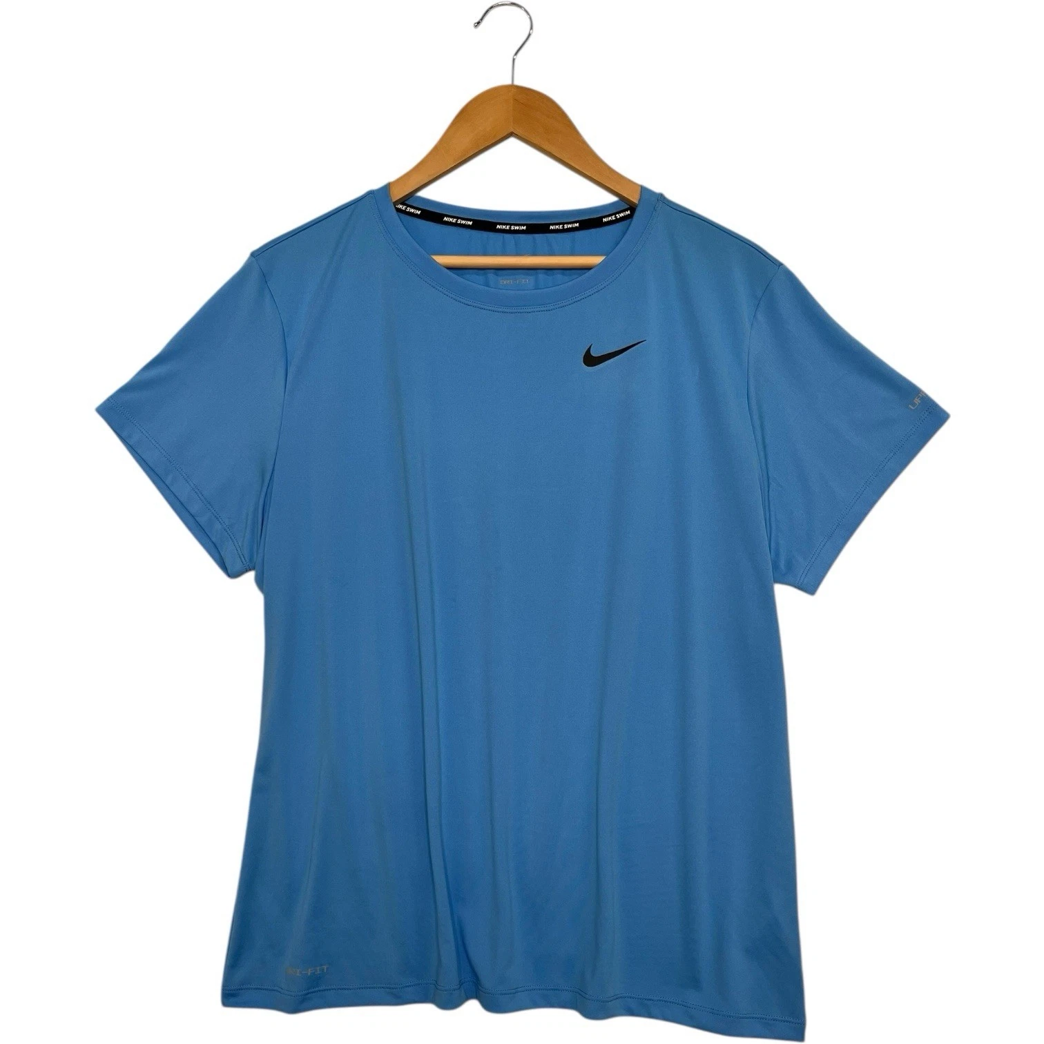 Nike Swim Shirt Mens Extra Large Blue UPF 40 Plus Dri Fit Performance Beach Pool