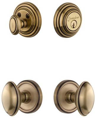 Grandeur GEOEDN_SP_ESET_238 Georgetown Solid Brass Single - Brass