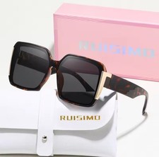 Damen Oversized Sonnenbrille Groß Quadratisc...