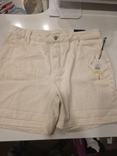 Women's AVA VIV Ecrew Cream 5 Pockets Denim Shorts Size 16