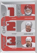 2009-10 O-Pee-Chee Top Draws Chris Osgood Johan Franzen Tomas Holmstrom 0o9