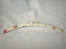 Vintage 1950s Quilted Fabric Covered PINK Floral CLOTHES Display HANGER