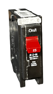 Eaton BRF115 Circuit Breaker 15A 1 Pole 120/240V 10kA Fire Alarm Plug On