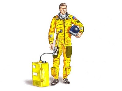 Plus Model 1/48 U-2 Dragon Lady Pilot in Pressure Suit w/Helmet & O  Box AL4002
