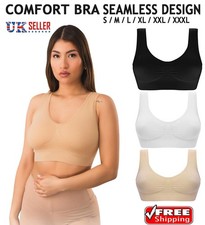 Ladies Seamless Bras Sports Comfort Stretch Bra Comfy Shapewear Top Vest S-3XL