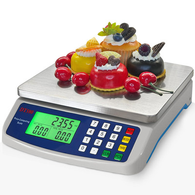 Large Digital Kitchen Scale 40Kg/88Lb Stainless Steel Price Computing Scale Coun