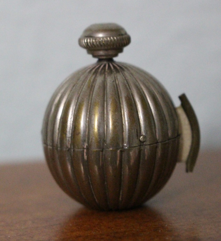 Antique Victorian Nickel Plated Repousse Figural Tape Measure Sewing London Mark