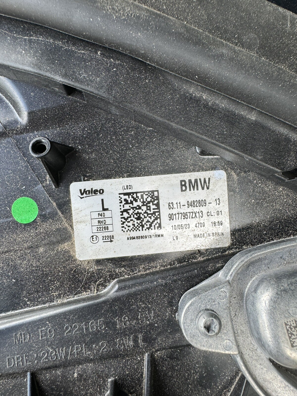 BMW 1 Series F40 2019 Msport Passenger Side Front Left LED 