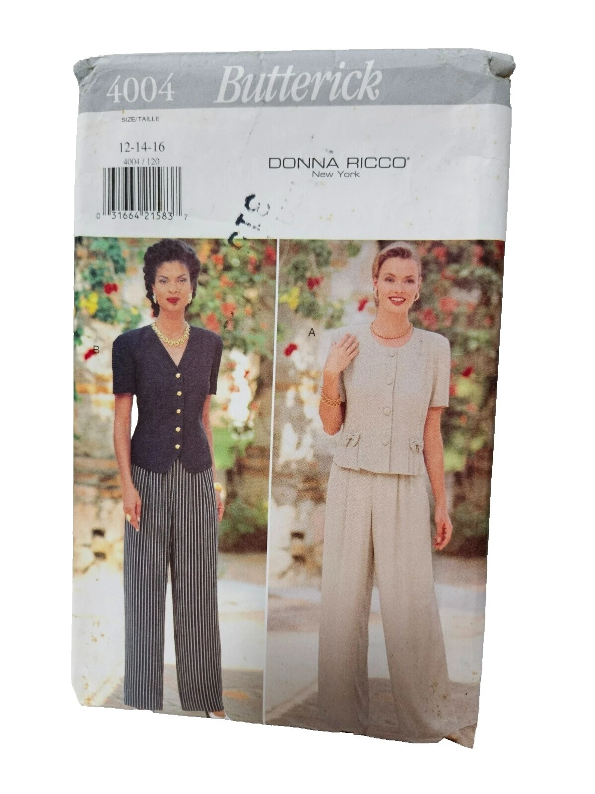 Pantalones de mujer Butterick Patrones de Costura
