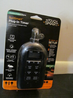 Jasco My Touch SunSmart Plug-In Timer, 2 Grounded Outlets, 33862