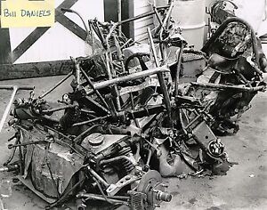 EDDIE SACHS DAVE MacDONALD FATAL ACCIDENT 1964 INDY 500 8 X 10 PHOTO
