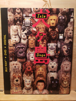 Isle of Dogs with Rare Slipcover! (2 Disc Set) Blu-ray/DVD Combo