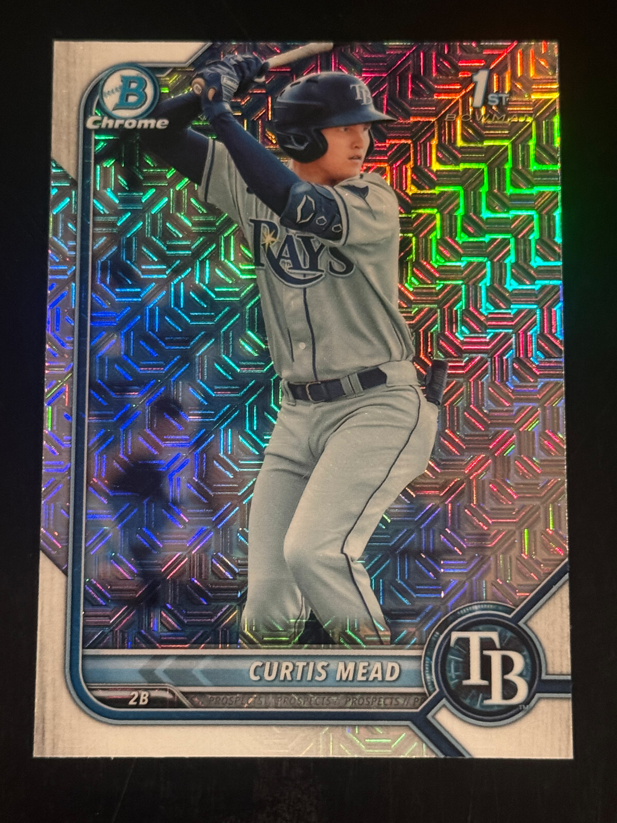 2022 Bowman Chrome Curtis Mead 1st Mega Box Mojo Refractor #BCP-10 Rays