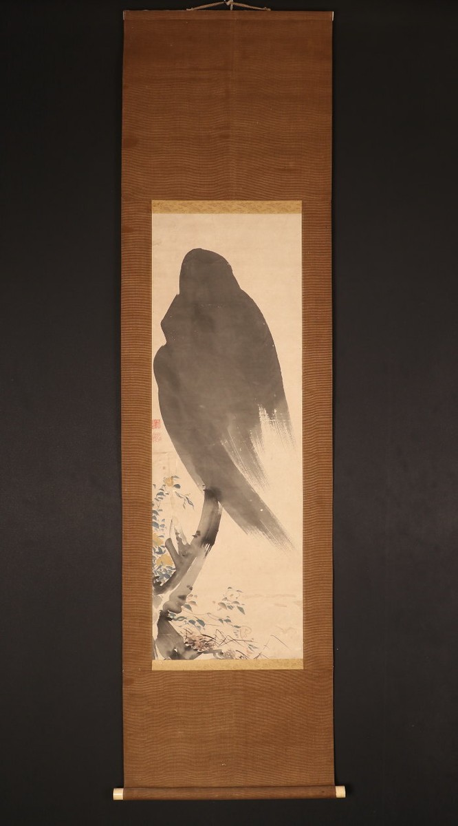 絵画 flk041230 JAPANESE PAINTING Hanger SCROLL FROM JAPAN Flower INK PLANT