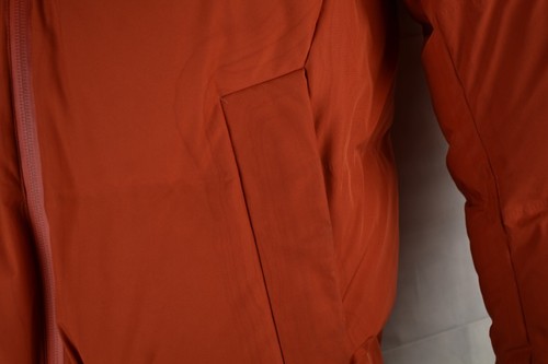 Uniqlo Mens Seamless Padded Down Puffer Jacket Orange Size XS Waterproof Wind - Picture 5 of 11